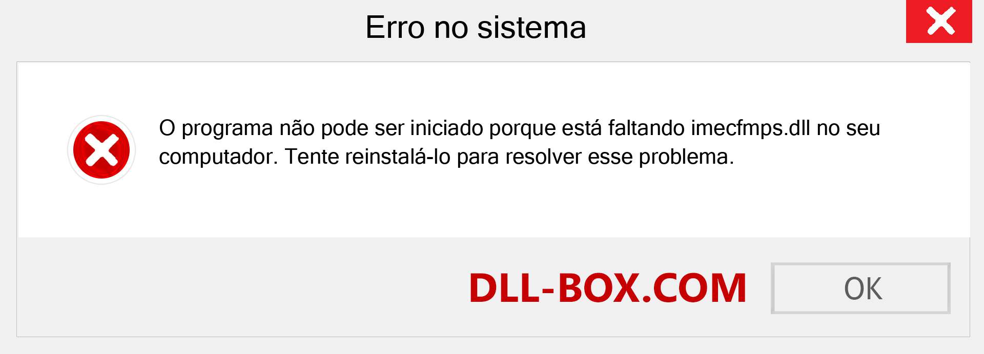 Arquivo imecfmps.dll ausente ?. Download para Windows 7, 8, 10 - Correção de erro ausente imecfmps dll no Windows, fotos, imagens